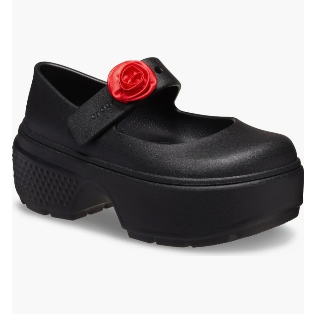 New CROCS Stomp Rosette Mary Jane Size 10